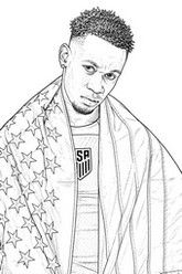 Coloriage à télécharger - Folarin Balogun - Equipe des Etats-Unis de football 2026