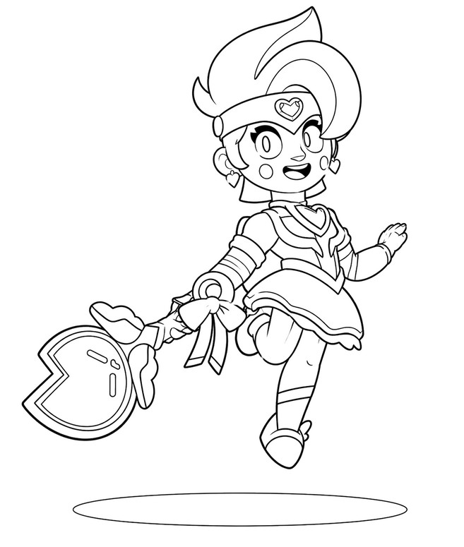 Downloadable coloring - Starr Patrol Amber - Brawl Stars - Starr Patrol