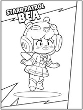 Image to color - Starr Patrol Bea - Brawl Stars - Starr Patrol