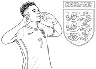 Coloring sheet - Bukayo Saka - England football team 2026