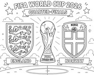 Downloadable coloring - Quarter-finals - England football team 2026