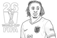 Downloadable coloring - Eberechi Eze - England football team 2026
