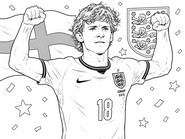 Coloring page - Anthony Gordon - England football team 2026