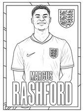 Free coloring page - Marcus Rashford - England football team 2026