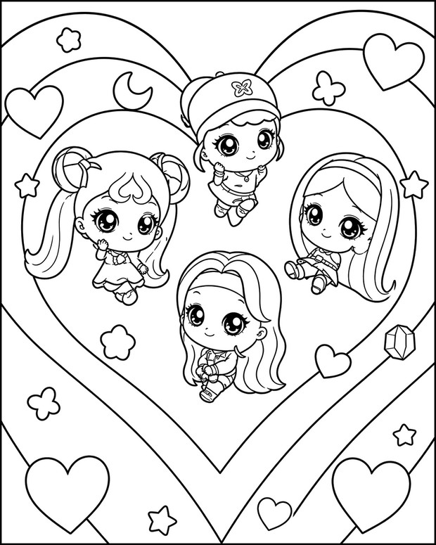 Illustrazione da colorare - Aespa - Kpop Chibi