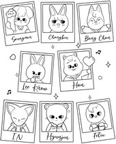 Foglio da colorare - SKZOO (Stray Kids) - Kpop Chibi