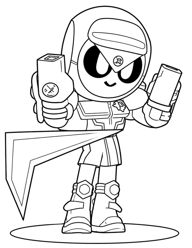 Feuille de coloriage - Meeple Arbitre - Brawl Stars - Brawl Strikers