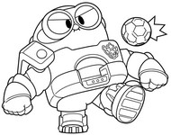 Coloriage gratuit - Lou Super Striker - Brawl Stars - Brawl Strikers