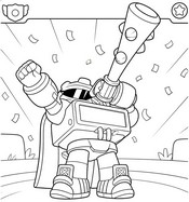 Feuille de coloriage - Surge Coach - Brawl Stars - Brawl Strikers