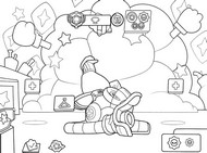 Coloriage à télécharger - Otis Footbrawler - Brawl Stars - Brawl Strikers