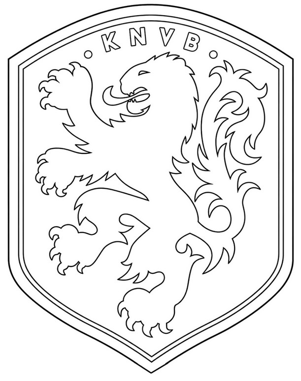 Coloriage gratuit - Logo - Equipe de football des Pays-Bas 2026