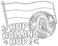 Kleurplaat om te printen - Hup Holland Hup ! - Nederlands nationaal voetbalteam 2026