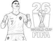 Bild zum Ausmalen - Cristiano Ronaldo - Portugals Fußballnationalmannschaft 2026
