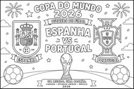 Dibujo descargable - octavos de final - Selección de fútbol de Portugal 2026