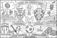 Dibujo para colorear - ronda de 32 - Selección de fútbol de Portugal 2026