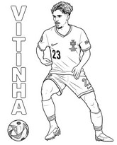 Kostenloses Ausmalbild - Vitinha - Portugals Fußballnationalmannschaft 2026