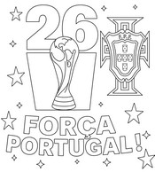 Bild zum Ausmalen - Weltmeisterschaft - Portugals Fußballnationalmannschaft 2026