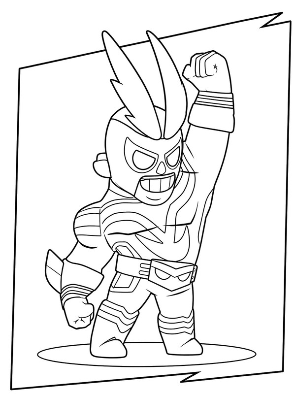 Image à colorier - All Might: El Costo - Brawl Stars - My Hero Academia