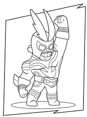 Dessin à colorier - All Might: El Costo - Brawl Stars - My Hero Academia