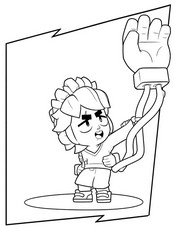 Coloriage à imprimer - Tomura Shigaraki: Gus - Brawl Stars - My Hero Academia