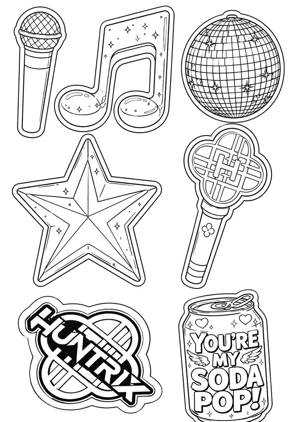 Image to color - Accessories - KPop Demon Hunters - HUNTR/X