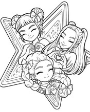 Downloadable coloring - Kawaii - KPop Demon Hunters - HUNTR/X