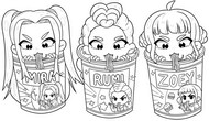Coloring page - Kawaii Ramen - KPop Demon Hunters - HUNTR/X