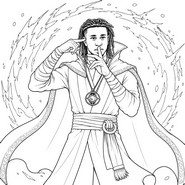 Disegno da stampare - Michael Olise - Dr Strange - Calcio - Supereroi
