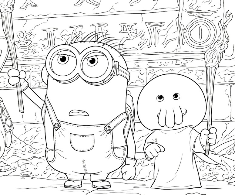 Drawing to color - Goomi - Minions and Monsters