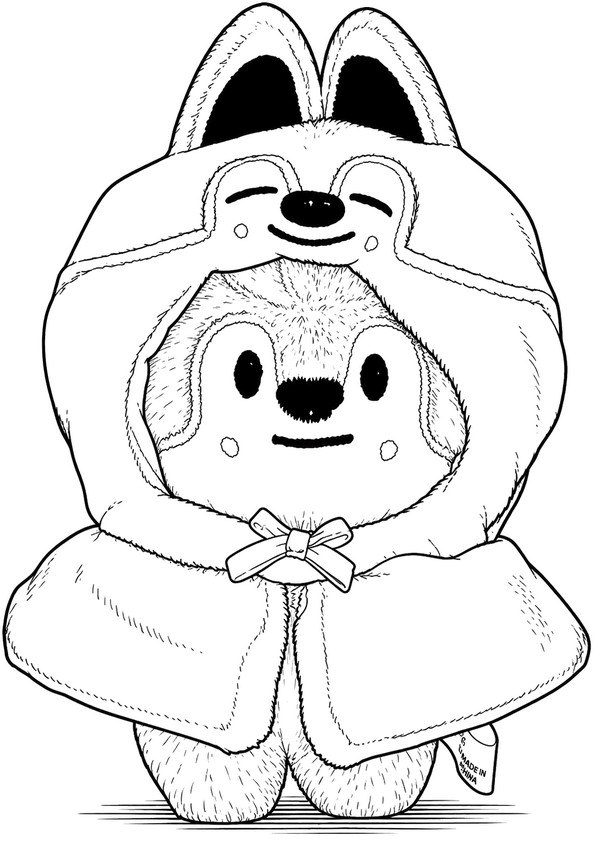 Coloriage - Wolf Chan - SKZOO - Stray Kids