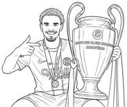 Coloriage - Zaïre-Emery - PSG - Champion d'Europe 2026
