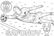 Coloriage - Safonov - PSG - Champion d'Europe 2026