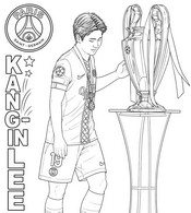 Disegno scaricabile - Kang-in Lee - PSG - Campioni d'Europa 2026