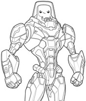 Tekening om in te kleuren - The Guardian - Fortnite Runners