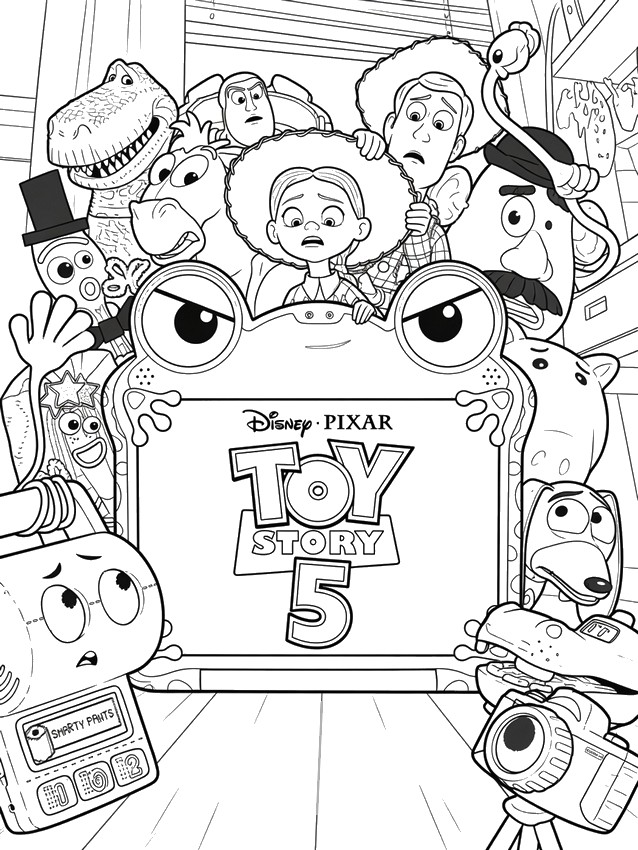 Kleurplaat om te downloaden - Poster - Toy Story 5