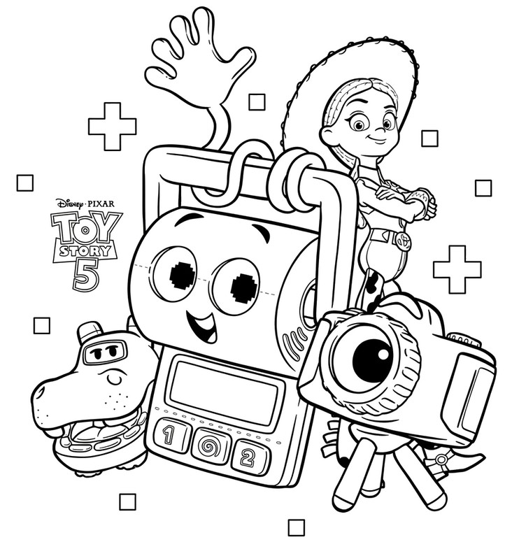 Tekening om in te kleuren - Smarty Pants - Toy Story 5