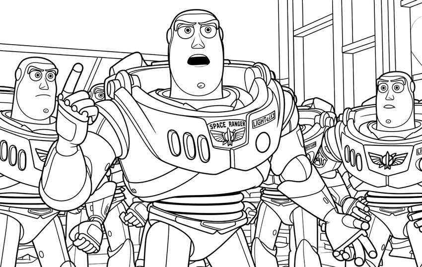 Kleurplaat om te printen - Multi-Buzz - Toy Story 5