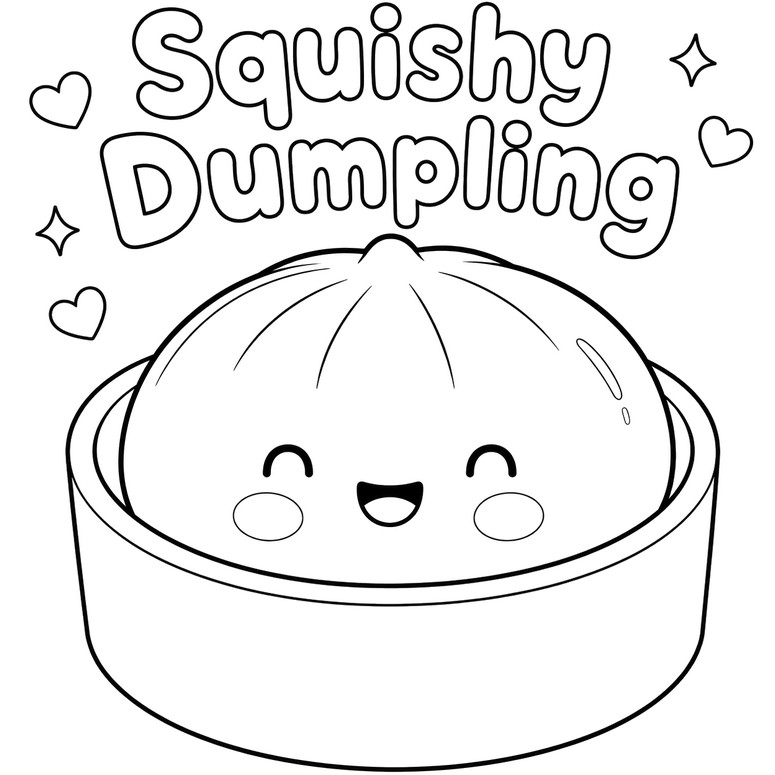 Squishy Dumpling Coloriages Gratuits Imprimer