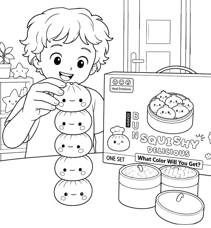 Coloring page - Stacked Squishy Dumpling - Squishy Dumpling