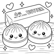Coloring sheet - Squishy Butter - Squishy Dumpling