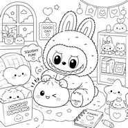 Dessin à colorier - Labubu - Squishy Dumpling