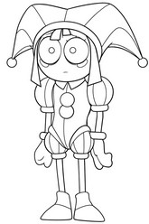 Printable coloring - Pomni - The Amazing Digital Circus