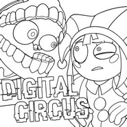 Image to color - Pomni versus Caine - The Amazing Digital Circus