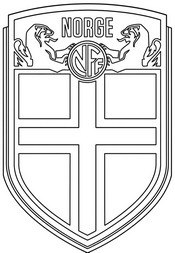 Coloriage gratuit - Ecusson - Equipe de football de Norvège