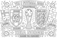 Bilde å fargelegge - Kvartfinaler - Norges fotballag