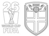 Coloriage à télécharger - Coupe du Monde 2026 - Equipe de football de Norvège