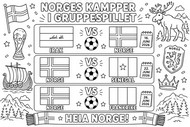 Image à colorier - Matchs de poule - Equipe de football de Norvège