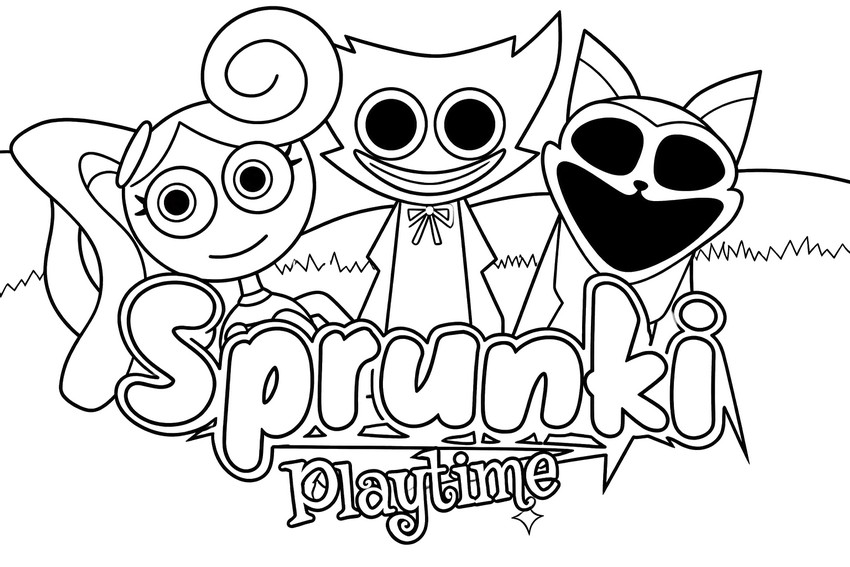 Coloriage à télécharger - Poppy Playtime - Sprunki