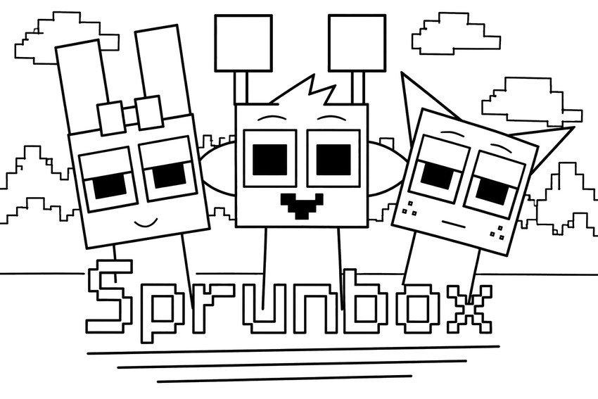 Coloriage - Minecraft - Sprunki