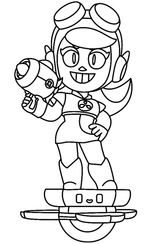Coloriage à imprimer - Wendy - Brawl Stars - Rébellion De Ramen
